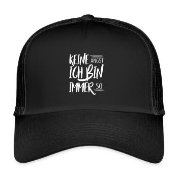 lustiger spruch - Trucker Cap - Schwarz/Schwarz - Vorne