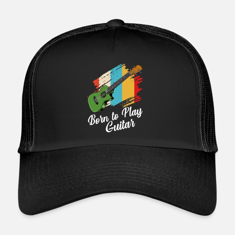 Born To Play Guitar Spruch Gitarrist Geschenk Trucker Cap