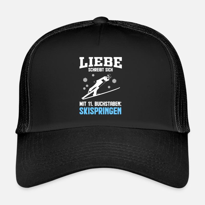 Skispringen - Trucker Cap - Schwarz/Schwarz