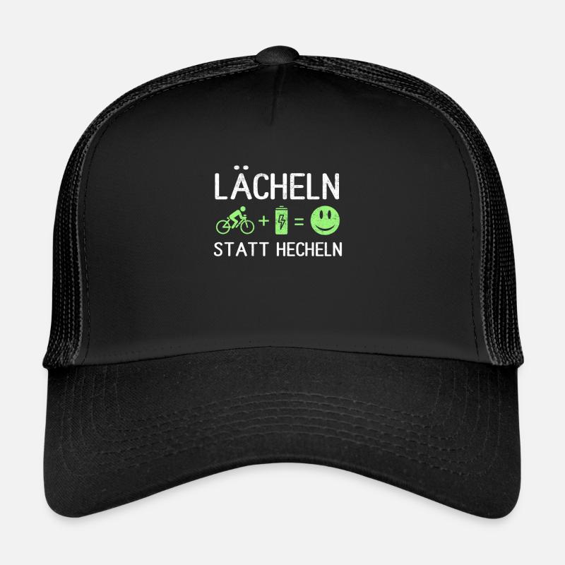 Lächeln Statt Hecheln - Trucker Cap - Schwarz/Schwarz