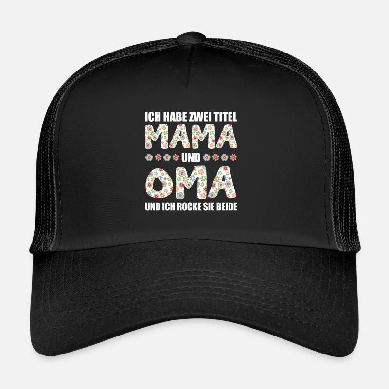 Mama & Oma - Trucker Cap - Schwarz/Schwarz