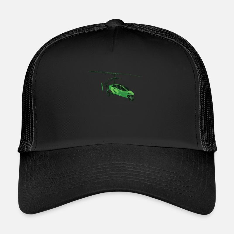 Gyrocopter Gyrokopter Tragschrauber Geschenk 1149 - Trucker Cap - Schwarz/Schwarz