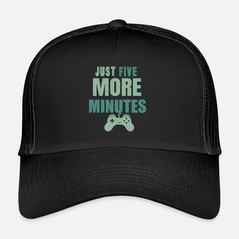Just five more Minutes - Trucker Cap - Schwarz/Schwarz