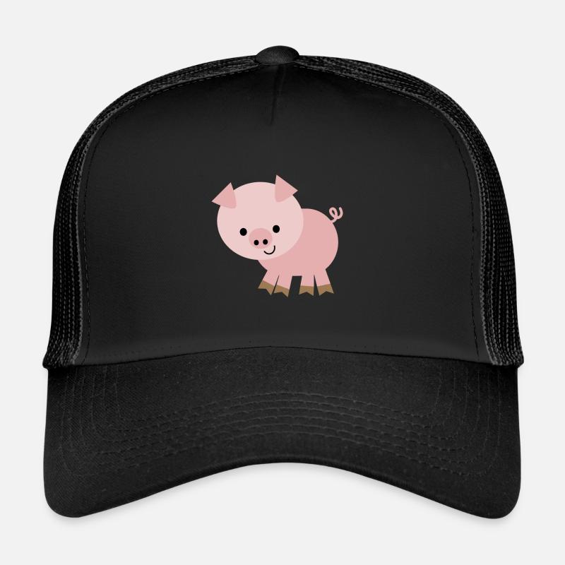 Petit cochon - Casquette trucker - noir/noir