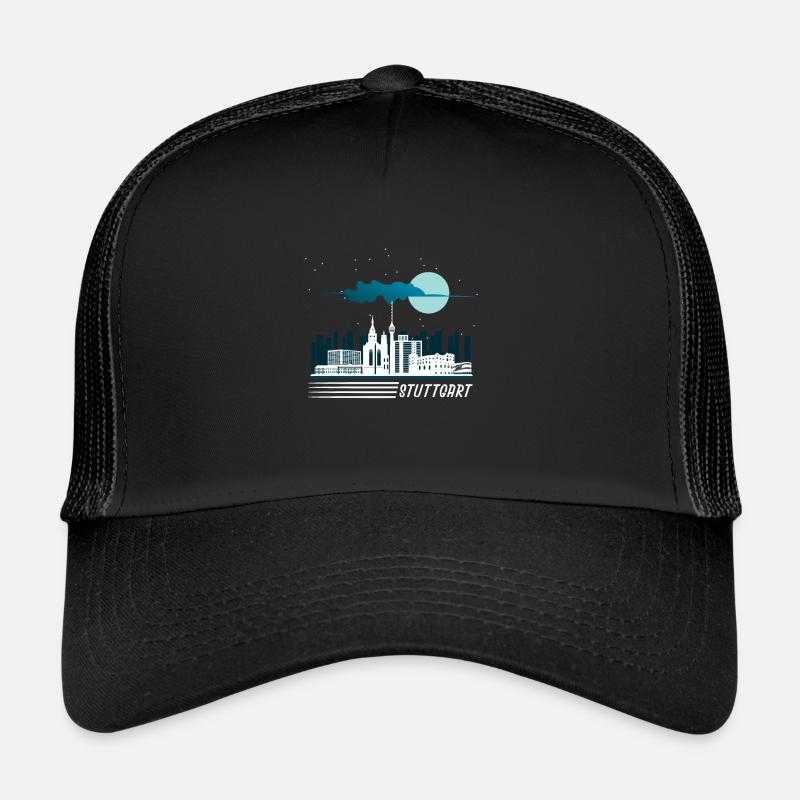 Stuttgart - Trucker Cap - Schwarz/Schwarz