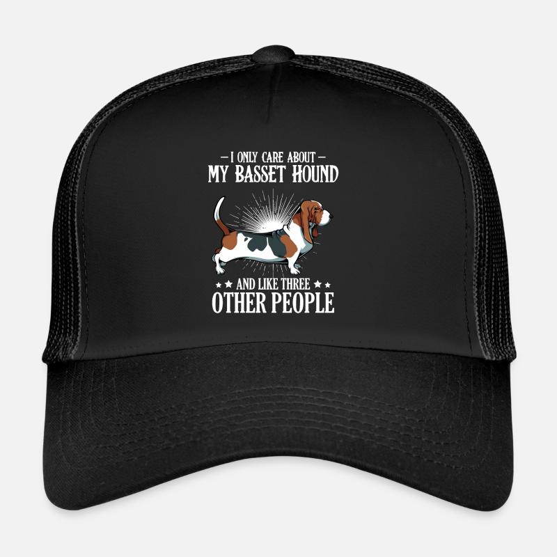 Basset Hound - Trucker Cap - black/black