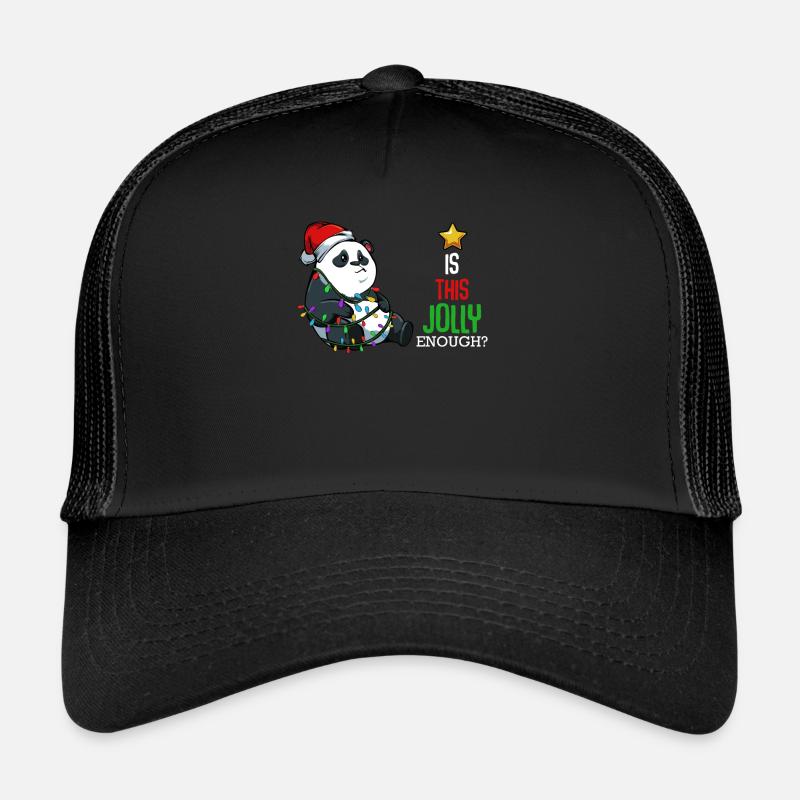 Panda - Trucker Cap - Schwarz/Schwarz
