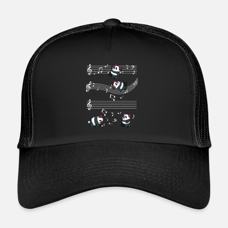 panda - Casquette trucker  - noir/noir