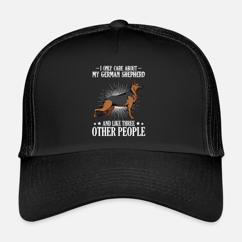 Schäferhund - Trucker Cap - Schwarz/Schwarz