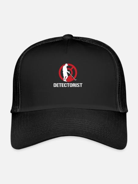 Cadeau de chasseurs de trésor détecteurs de détecteurs de métaux - Casquette trucker  - noir/noir - Devant