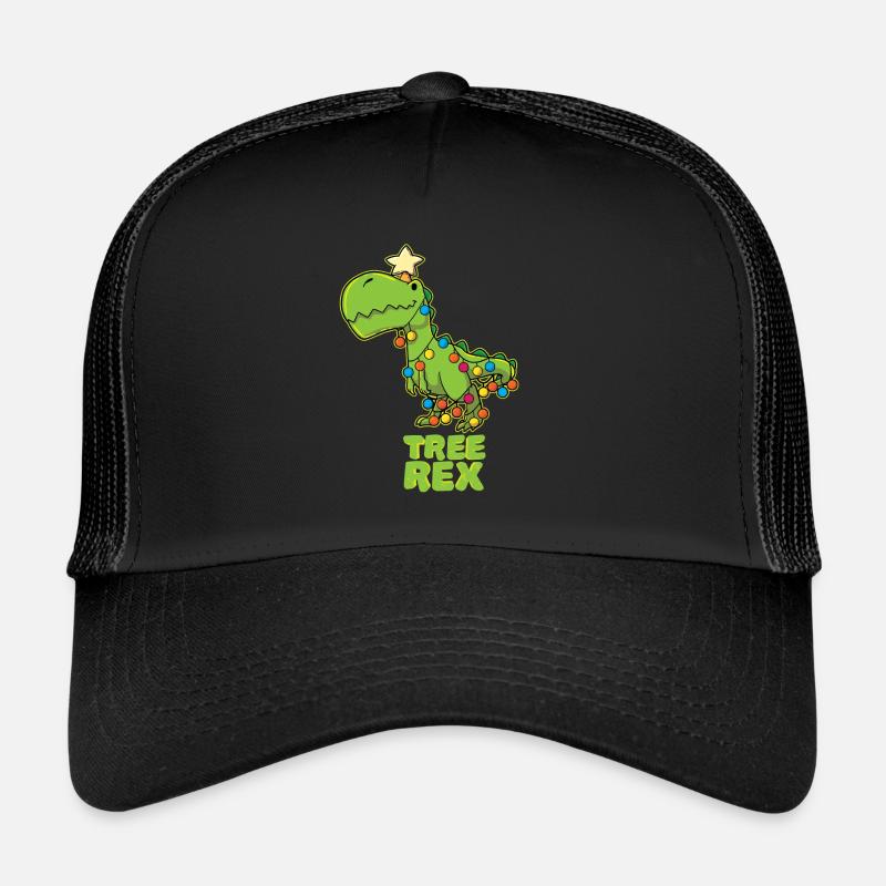 Tree Rex Christmas T-Rex Funny Dino Christmas Trucker Cap