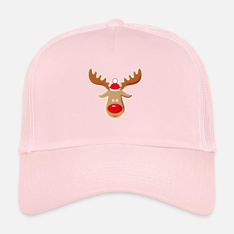 Funny reindeer Rudolf Christmas gift Trucker Cap