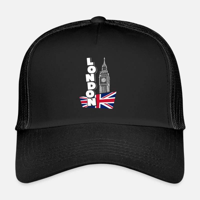 London - Trucker Cap - Schwarz/Schwarz