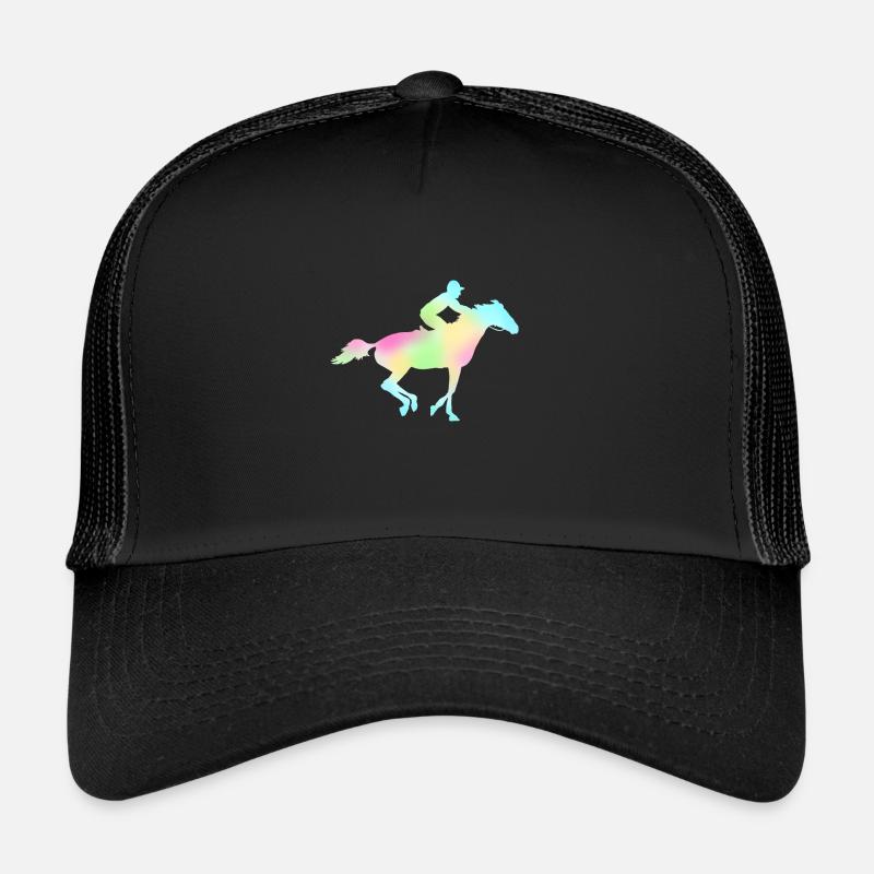 Cheval avec cheval de course jockey Casquette trucker 