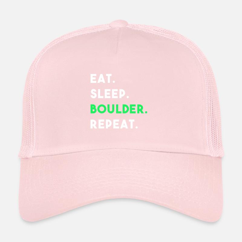 EAT SLEEP BOULDER REPEAT Trucker Cap