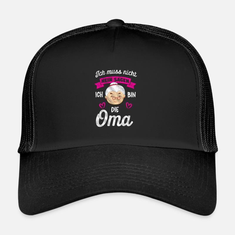 Ich bin die Oma - Trucker Cap - Schwarz/Schwarz