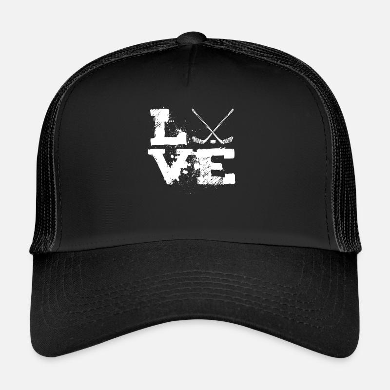 Eishockey - Trucker Cap - Schwarz/Schwarz