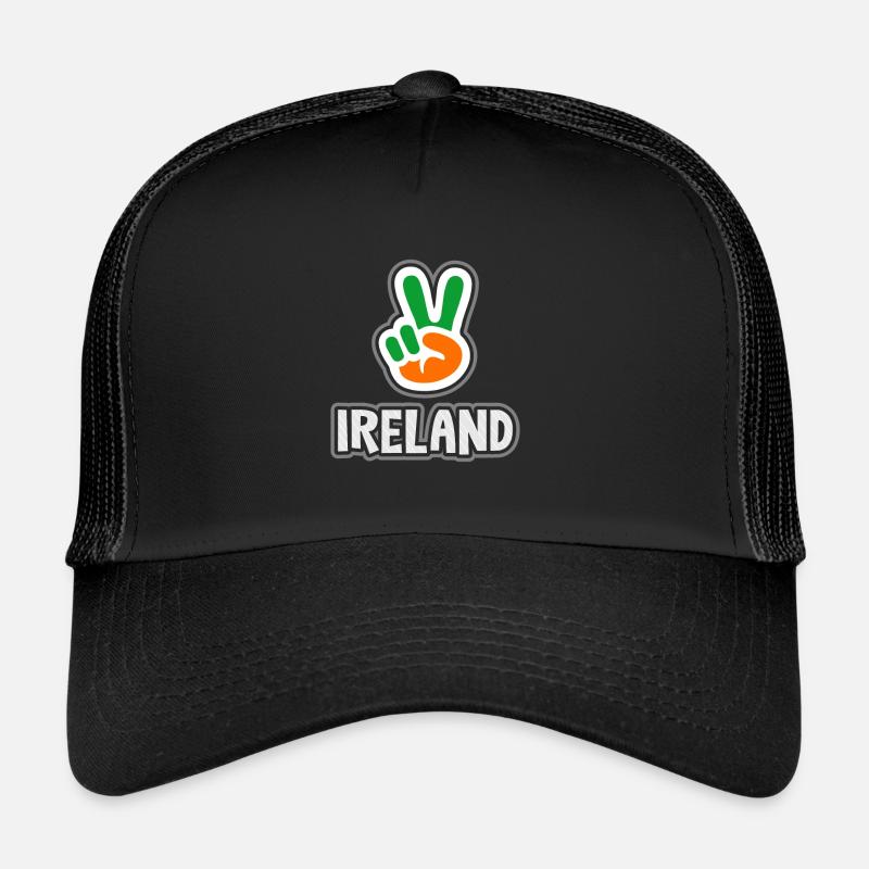 Irland - Trucker Cap - Schwarz/Schwarz