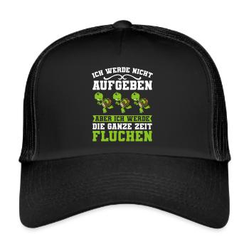 Laufen Ich Werde Nicht Aufgeben Läufer Schildkröte - Trucker Cap - Schwarz/Schwarz - Vorne