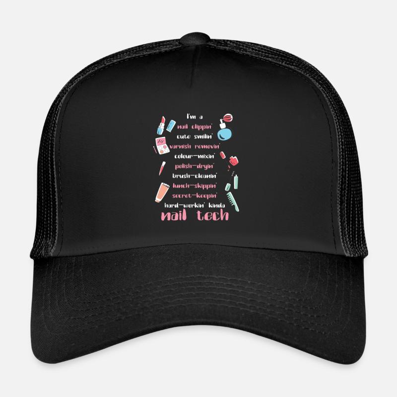 Nail Tech Beautician Fingernails Nail Tech Gift Trucker Cap