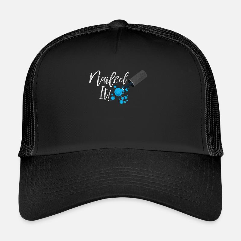 Nailed It! Nageldesign Cool Nageldesigner Geschenk - Trucker Cap - Schwarz/Schwarz