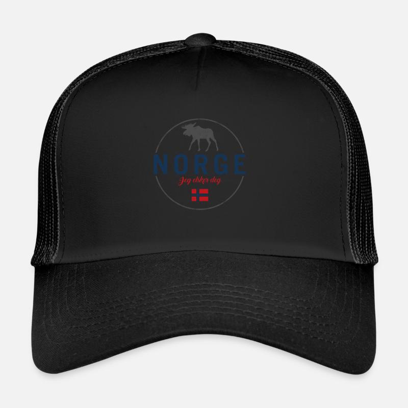 Norvège - Casquette trucker  - noir/noir
