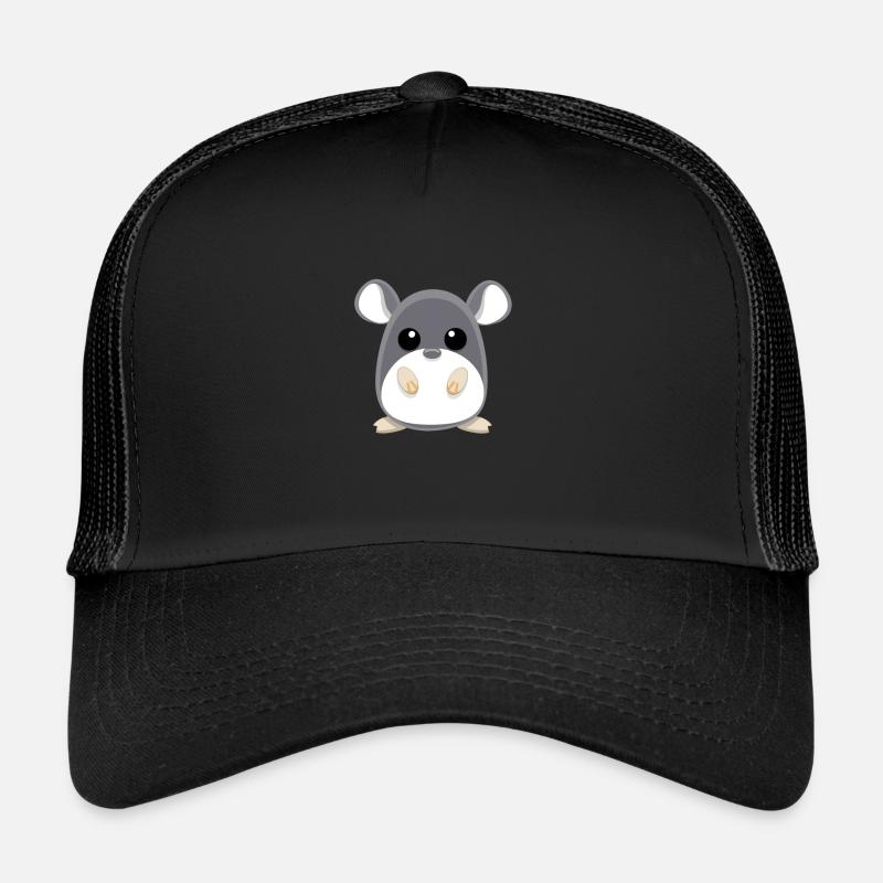 Süßer Chinchilla - Trucker Cap - Schwarz/Schwarz
