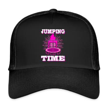 Jumping trampoline trend sport fitness sport hopping - Trucker Cap - black/black - Front