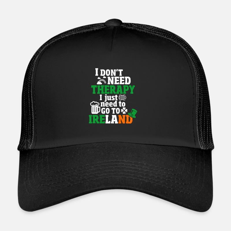 Irland - Trucker Cap - Schwarz/Schwarz