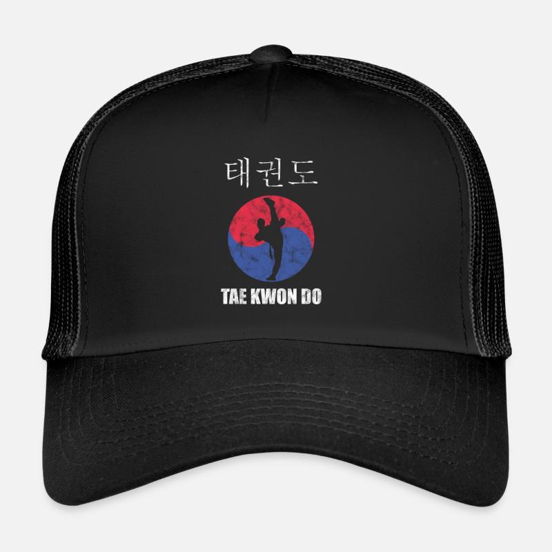 Taekwondo Tae-Kwon-Do TKD Sportart - Trucker Cap - Schwarz/Schwarz