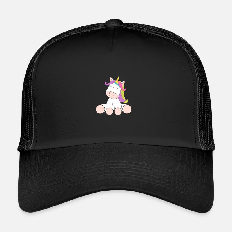 licorne - Casquette trucker - noir/noir