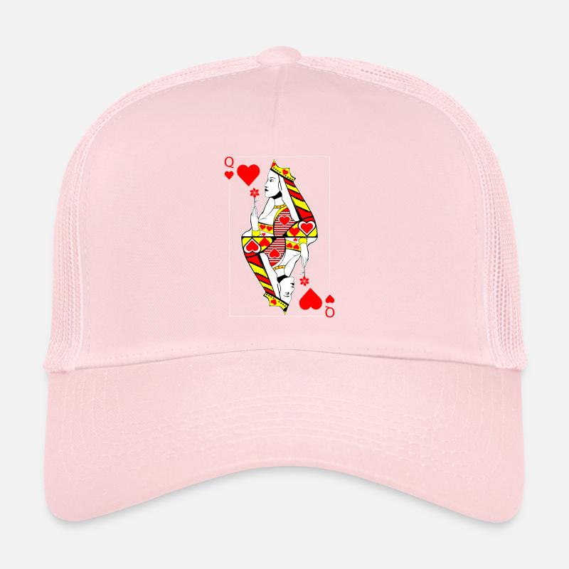Heart lady playing card Trucker Cap