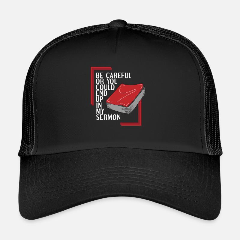 Pastor lustiges Geschenk - Trucker Cap - Schwarz/Schwarz