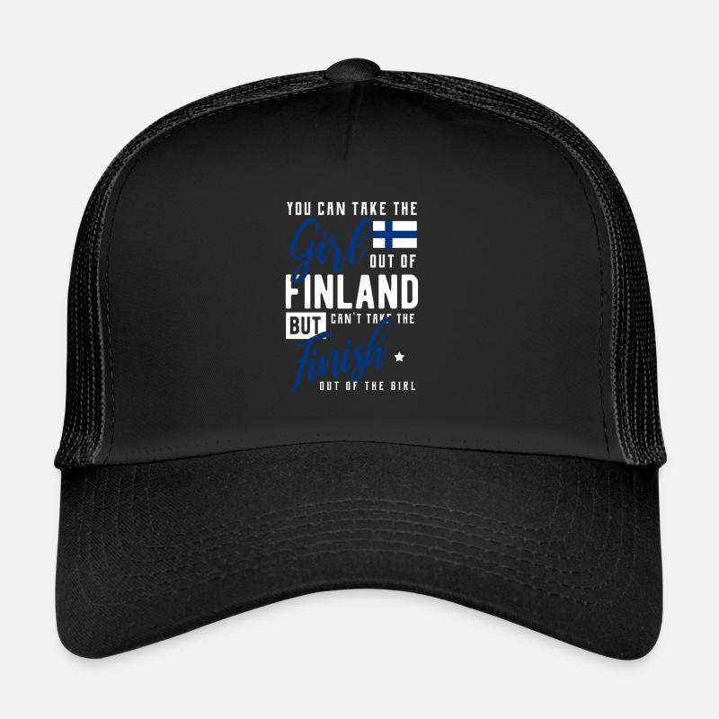 Finnland - Trucker Cap - Schwarz/Schwarz