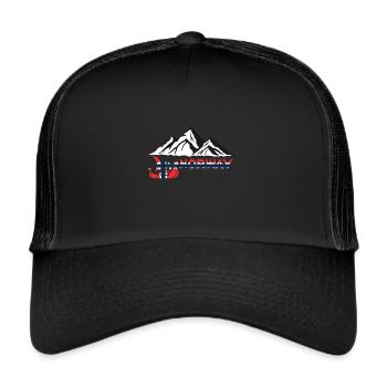 Norwegen - Trucker Cap - Schwarz/Schwarz - Vorne