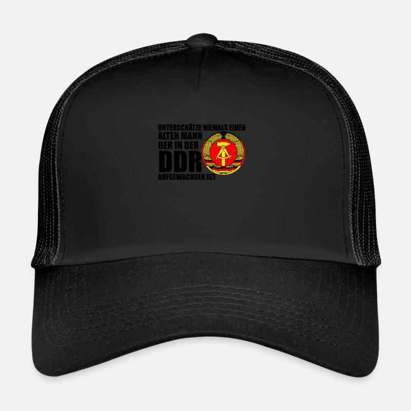 Alter Mann aus der DDR - Trucker Cap - Schwarz/Schwarz