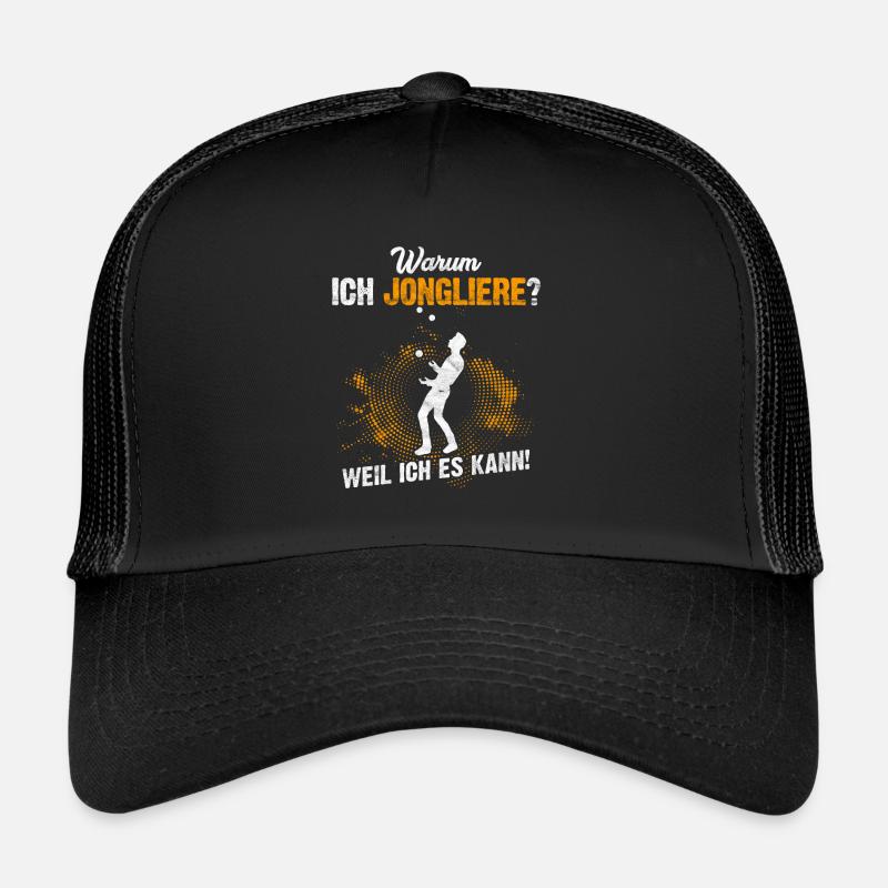 Jongleur Artistik Zirkus Geschenk - Trucker Cap - Schwarz/Schwarz