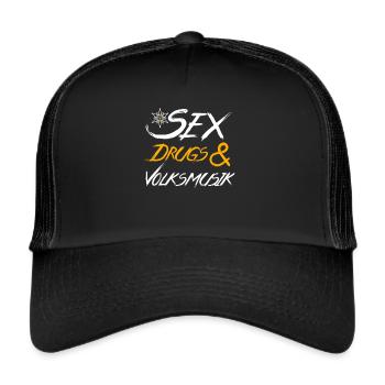 Volksmusik - Trucker Cap - Schwarz/Schwarz - Vorne