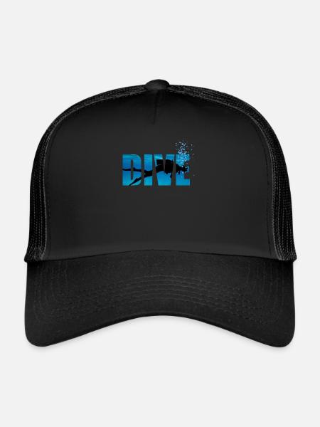 Scuba Diving Dive - Trucker Cap - black/black - Front