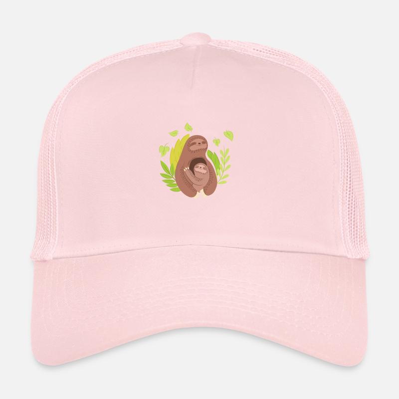 Faultier Mutter und Baby langsame Tiere Nettes Familiengeschenk Trucker Cap