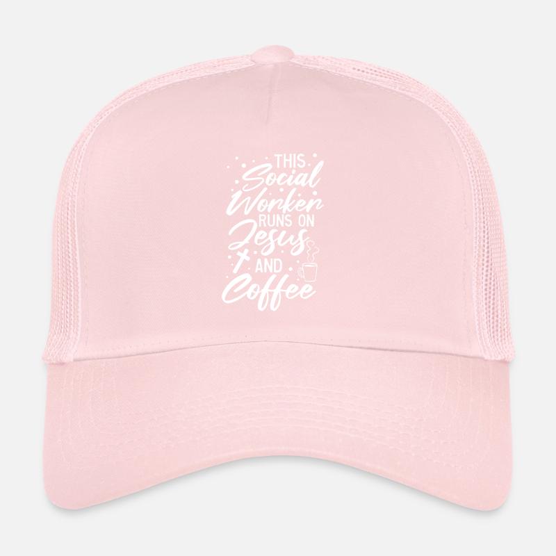 Sozialarbeiter-Kaffee und Jesus Trucker Cap