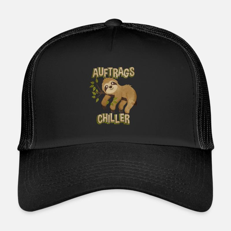 Faultier - Trucker Cap - Schwarz/Schwarz