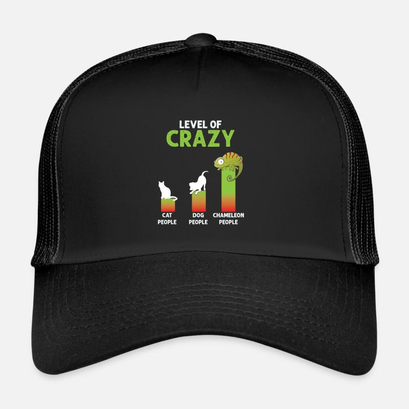 Chamäleon Mutter Chamäleon Vater Chamäleon Menschen - Trucker Cap - Schwarz/Schwarz