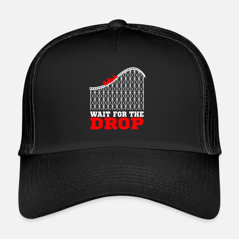 Roller coaster drôle disant cadeau - Casquette trucker  - noir/noir