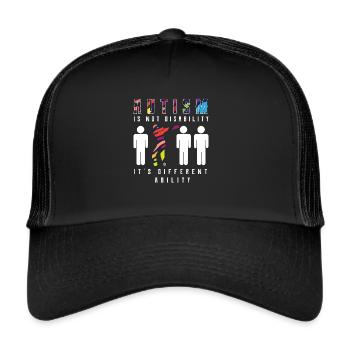 Autismus - Trucker Cap - Schwarz/Schwarz - Vorne
