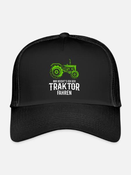 Mir Reichts Ich Gehe Traktor Fahren Geschenk - Trucker Cap - Schwarz/Schwarz