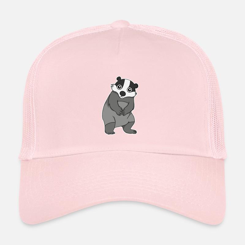 Cute Badger Costume Gift Idea Trucker Cap