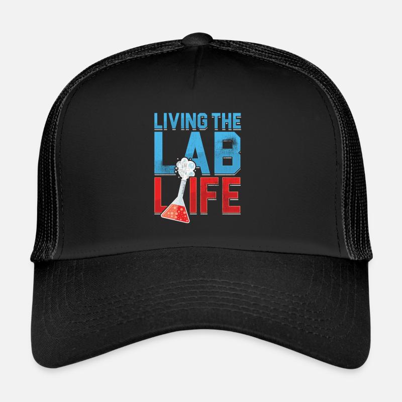 Leben im Labor Leben Medizinisches Labor Labor - Trucker Cap - Schwarz/Schwarz
