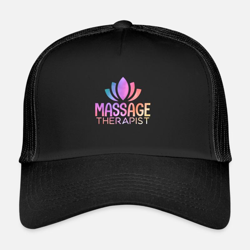 Massage Therapist - Casquette trucker  - noir/noir