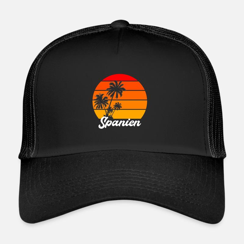 Spanien - Trucker Cap - Schwarz/Schwarz